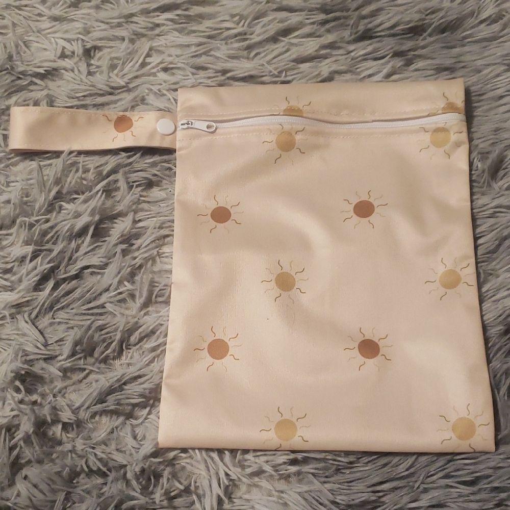 Beige Sun Patterned Pouch Wet/dry Bag